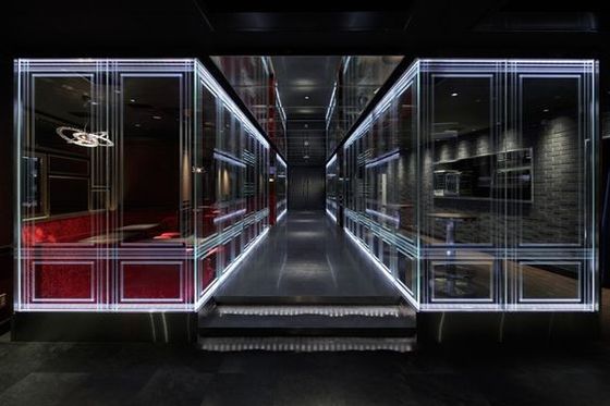 Interior Club KTV Wall CCC  8mm Laser Engraved Crystal Glass