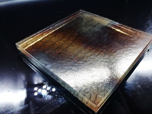 Abrasion Resistant Cladding Amber 6.5mm Laminated Glass Wire Mesh