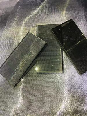 Abrasion Resistant Cladding Amber 6.5mm Laminated Glass Wire Mesh