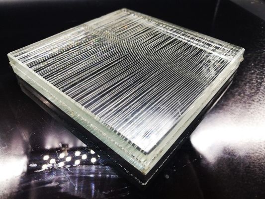 Abrasion Resistant Cladding Amber 6.5mm Laminated Glass Wire Mesh