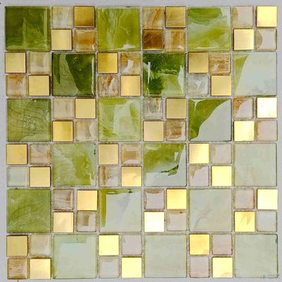 Temperature Resistant Mosaic 4x4 4mm Rectangular Glass Bricks
