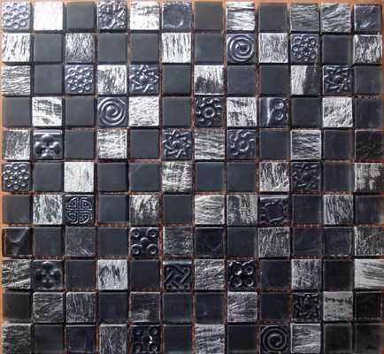 Temperature Resistant Mosaic 4x4 4mm Rectangular Glass Bricks