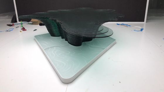 Fire Resistant  Artworks Monolithic Irregular Shaped Glass