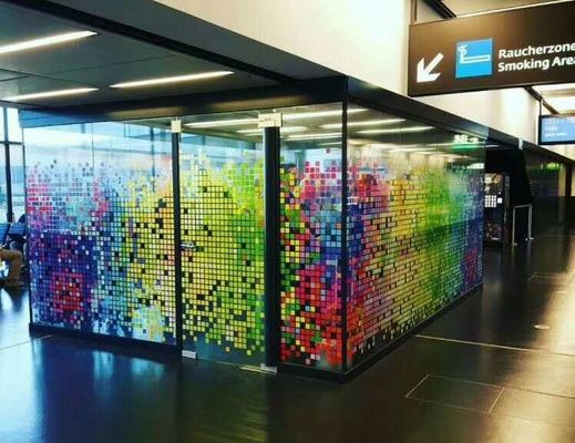 Colorful Roof Ceiling Divider Pvb Toughened Laminated Glass