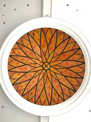 Ceiling Orange Scratchproof 12mm Coloured Glass Panels
