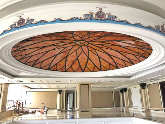 Ceiling Orange Scratchproof 12mm Coloured Glass Panels