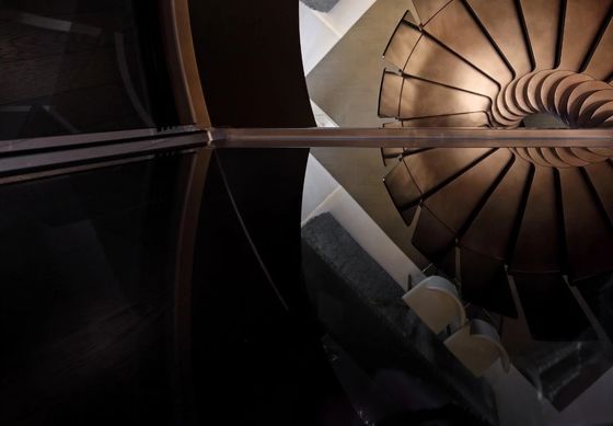 Helical Colored Laminated Glass