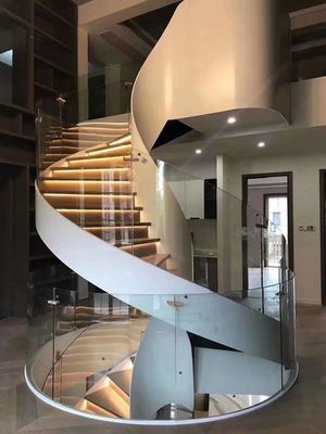 Transparent Frameless Balustrade Curved Laminated Glass