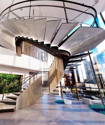Transparent Frameless Balustrade Curved Laminated Glass