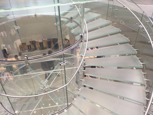 Transparent Frameless Balustrade Curved Laminated Glass