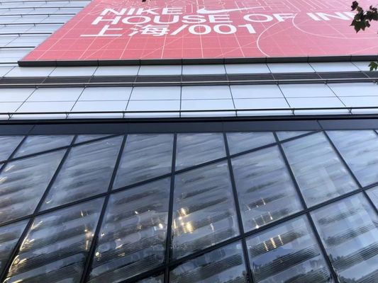 Curtain Wall Translucent  6000x1830mm Carved Laminated Glass