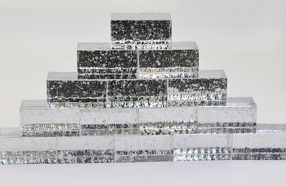 Eco Friendly Parallel Crystal Predrilled 6x8 Glass Block Bricks