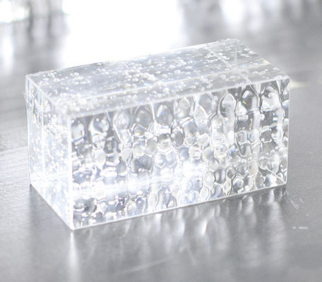 Eco Friendly Parallel Crystal Predrilled 6x8 Glass Block Bricks
