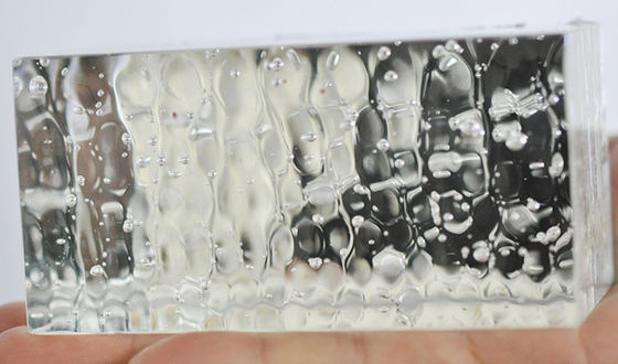 Eco Friendly Parallel Crystal Predrilled 6x8 Glass Block Bricks