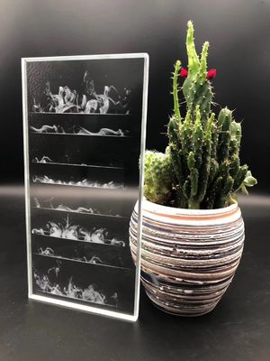 Window Partition Mural Laser 6mm Sand Carved Glass
