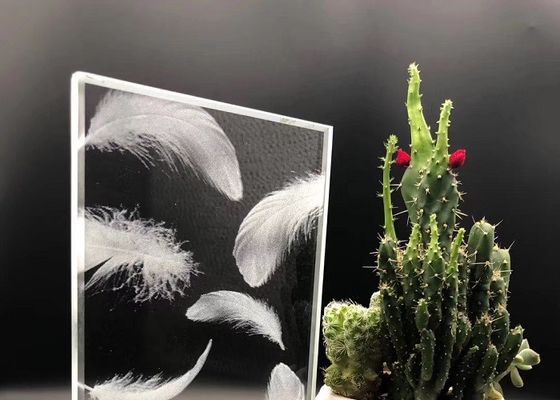 Window Partition Mural Laser 6mm Sand Carved Glass