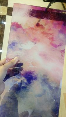 Window Vivid Color Ceramic  Frit 12mm Glass Wall Murals