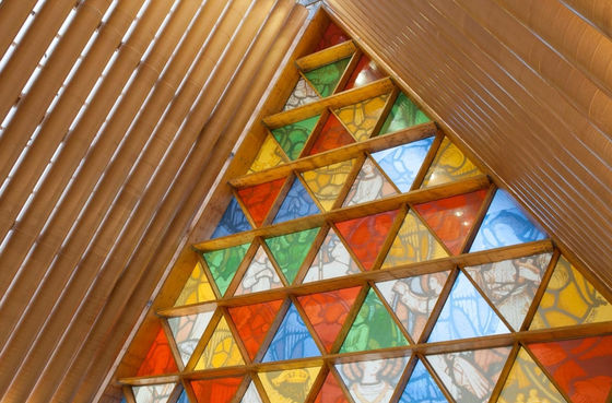 Window Vivid Color Ceramic  Frit 12mm Glass Wall Murals