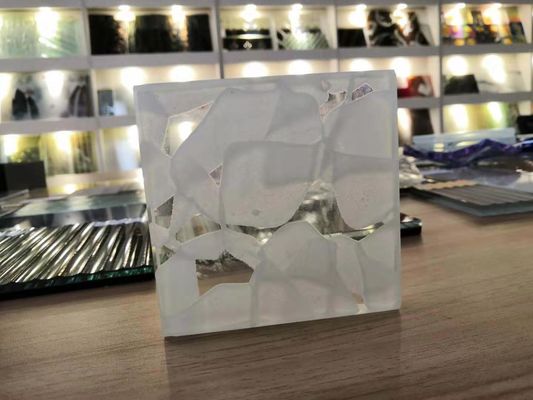 Cloudy Jade Opaque Acid Etched 19mm Glass Block Bricks