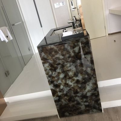 Hotel Furniture Acidproof 19mm Coloured Glass Panels