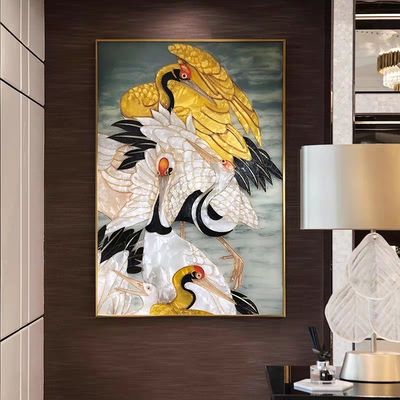 Decoration Ceramic Coated Glazed Enameled Glass Panel With Birds