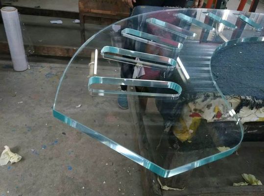 Graphic Design Shop Drilled 8mm Clear Tempered Glass