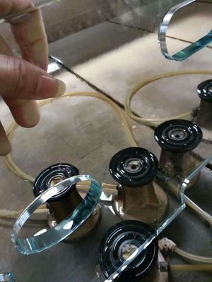 Profiled  8mm Custom Cut Glass Panes For Shop Logo