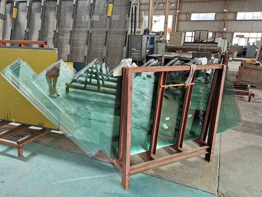 Profiled  8mm Custom Cut Glass Panes For Shop Logo