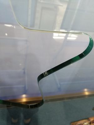 Profiled  8mm Custom Cut Glass Panes For Shop Logo