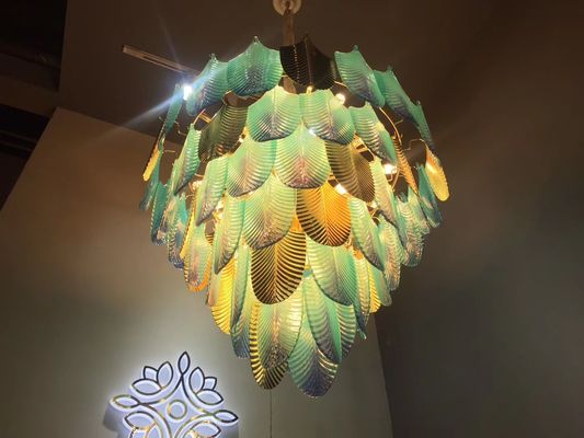 Artistic Colorful Chandelier Bevels Refractive Stained Glass Crafts