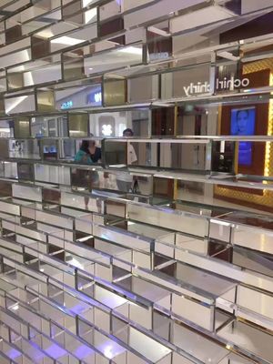Mirror Effect Antiskid 80mm  Glass Bathroom Window Blocks