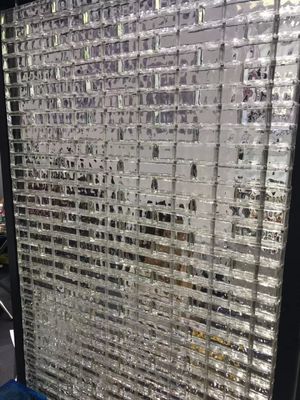 Mirror Effect Antiskid 80mm  Glass Bathroom Window Blocks