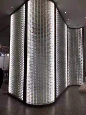 Heat Insulation Floor Wall  2 Inch Lattice Clear Glass Brick Tiles