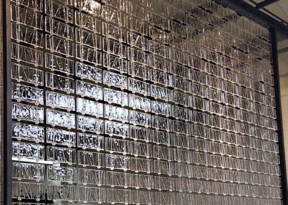 Heat Insulation Floor Wall  2 Inch Lattice Clear Glass Brick Tiles