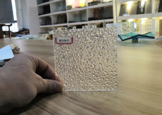 Patterned Toughened 12mm Shower Doors Clear Glass