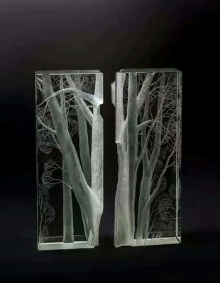 Graphic Design 3D Clear Carved 5mm SGCC Crystal Acrylic Glass