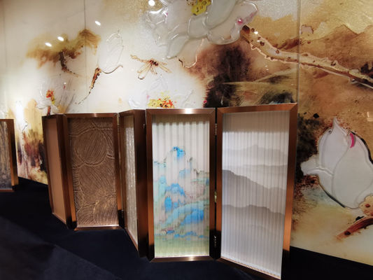 Tempered Colorful SGCC 5.5mm  Fused Glass Wall Panels