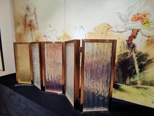 Tempered Colorful SGCC 5.5mm  Fused Glass Wall Panels