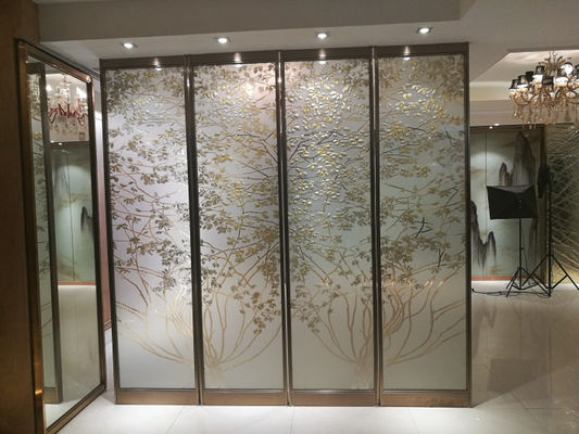 Screen Partition Ultra Clear 12mm Decorative Fused Glass