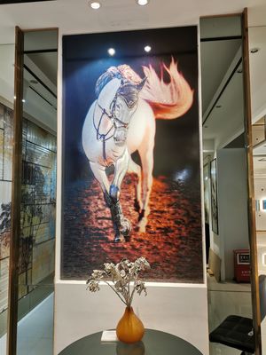 Office Square Toughened 10mm Fused Glass Art Panel